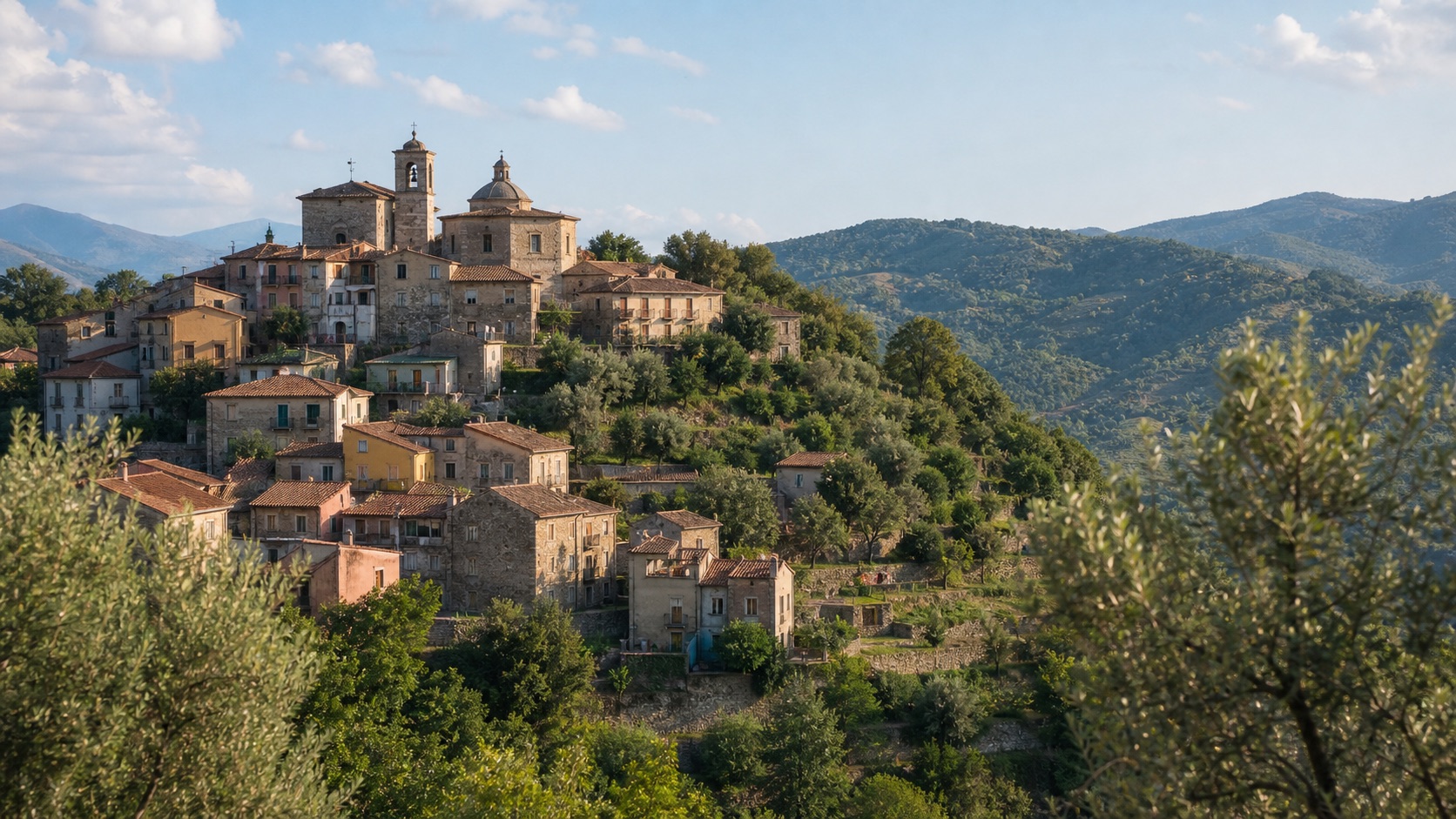 Borgo collinare nel Cilento